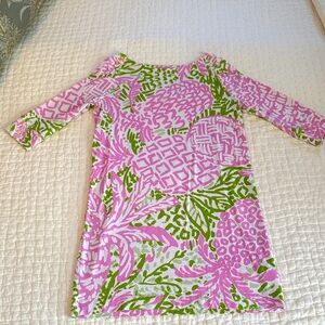 Girl’s Lilly Pulitzer Pink and Green Floral dress.
